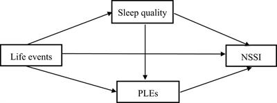 The effect of life events on NSSI: the chain mediating effect of sleep disturbances and PLEs among Chinese college students